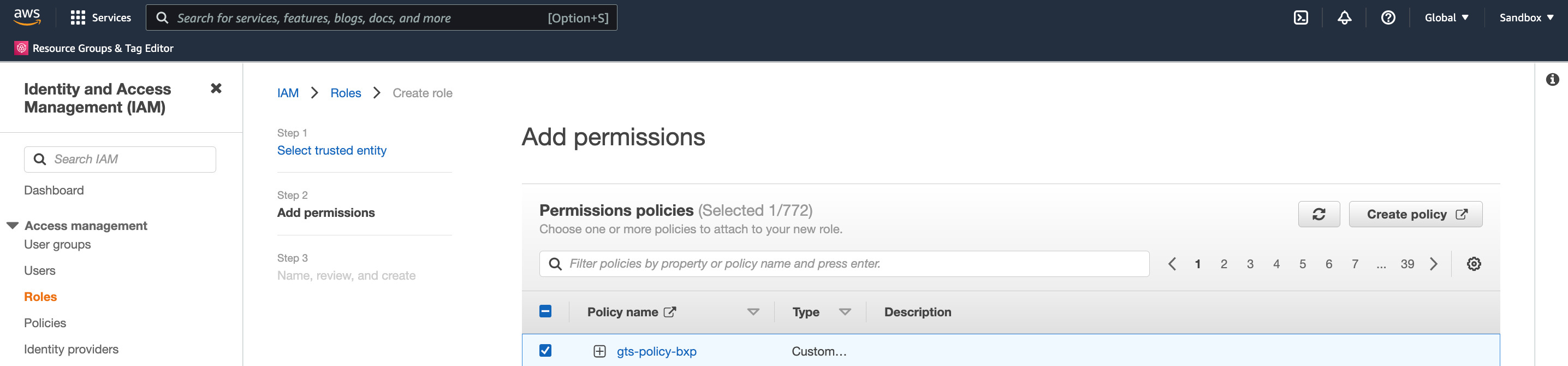 Select Policy